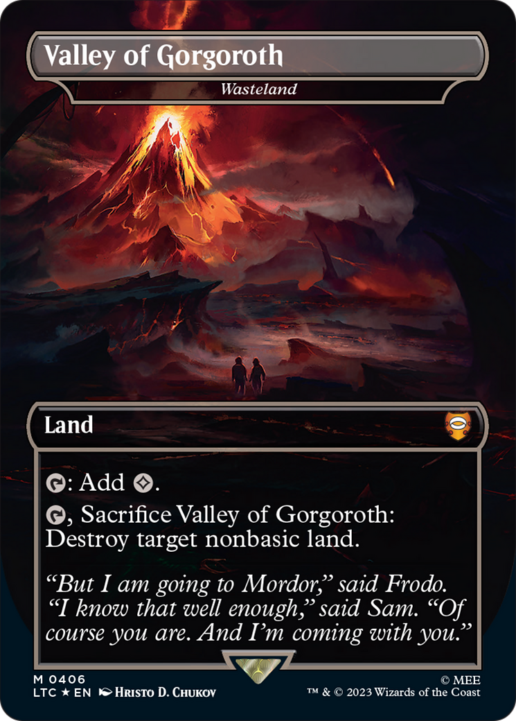 Valley of Gorgoroth - Wasteland (Surge Foil Realms and Relics) [The Lord of the Rings: Tales of Middle-Earth Commander] | Cracking-Singles