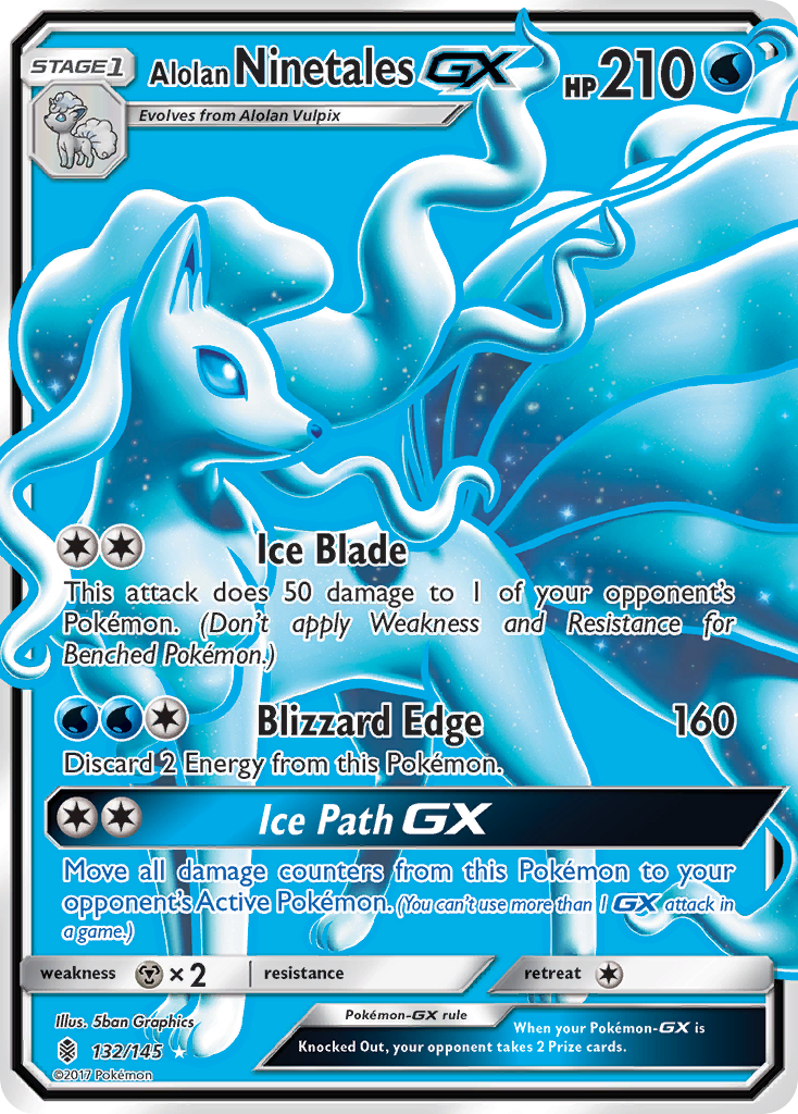 Alolan Ninetales GX (132/145) [Sun & Moon: Guardians Rising] | Cracking-Singles