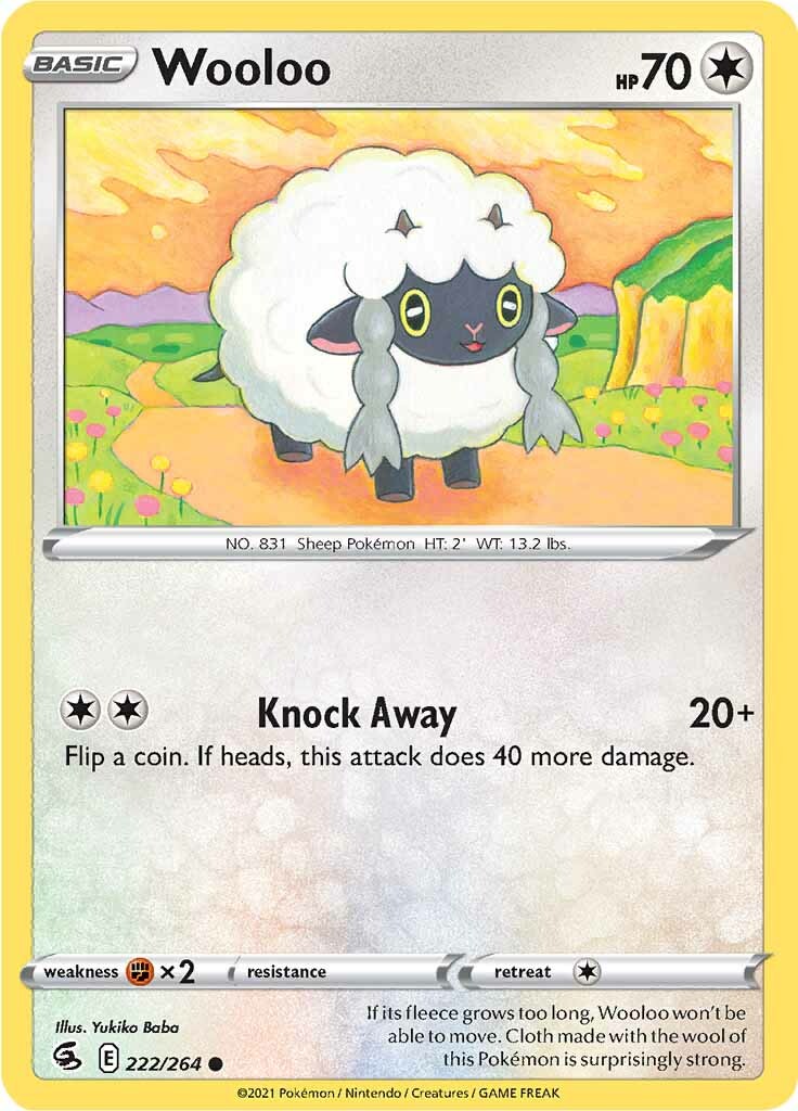 Wooloo (222/264) [Sword & Shield: Fusion Strike] | Cracking-Singles