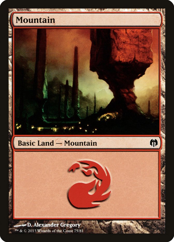 Mountain (75) [Duel Decks: Heroes vs. Monsters] | Cracking-Singles