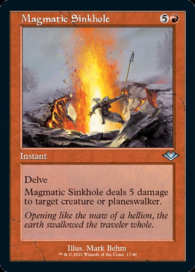 Magmatic Sinkhole (Retro Foil Etched) [Modern Horizons] | Cracking-Singles