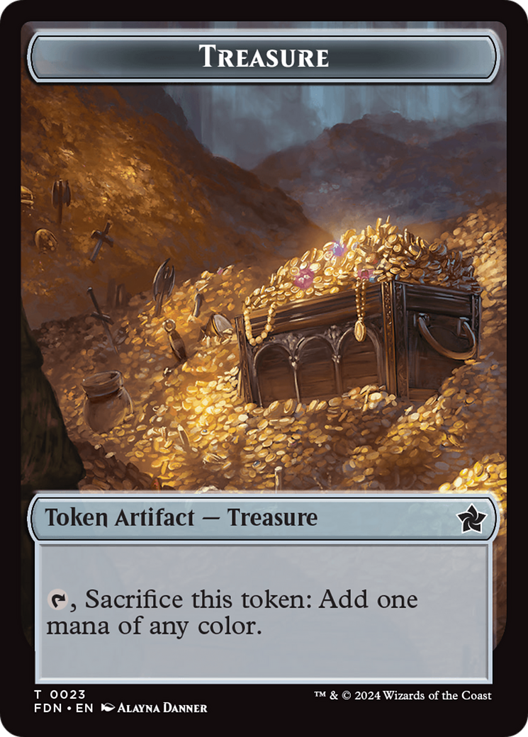 Goblin // Treasure Double-Sided Token [Foundations Tokens] | Cracking-Singles