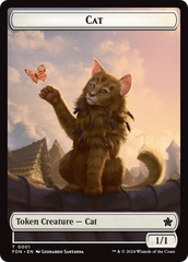 Cat (0001) // Cat (0002) Doubled-Sided Token [Foundations Tokens] | Cracking-Singles