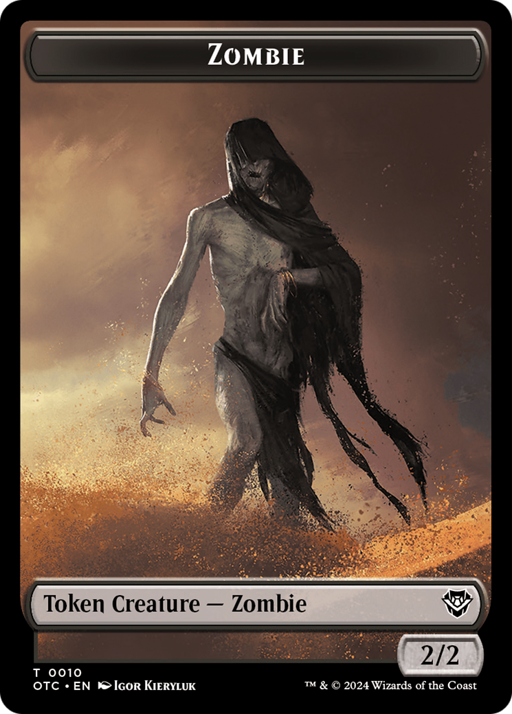 Zombie // Ox Warrior Double-Sided Token [Outlaws of Thunder Junction Commander Tokens] | Cracking-Singles