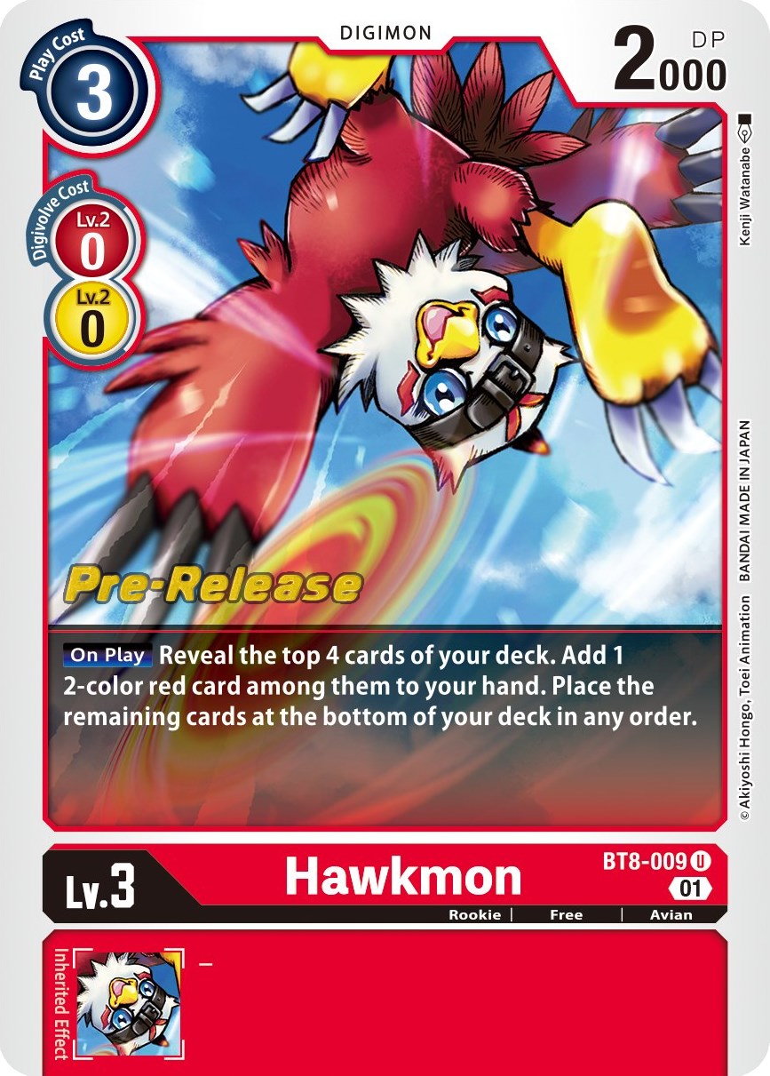 Hawkmon [BT8-009] [New Awakening Pre-Release Cards] | Cracking-Singles