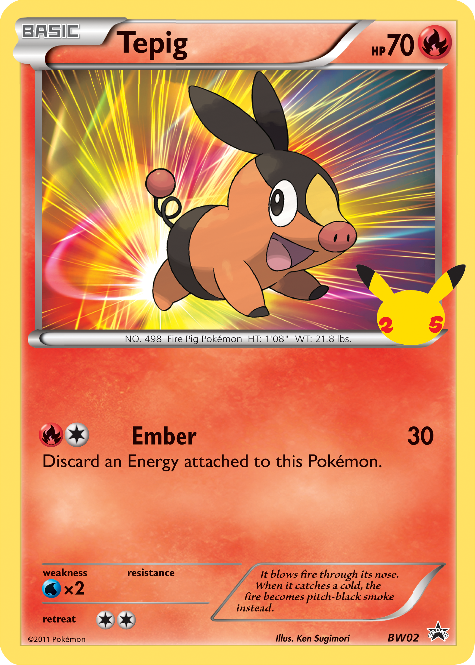 Tepig (BW02) (Jumbo Card) [First Partner Pack] | Cracking-Singles