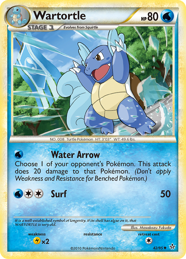 Wartortle (42/95) [HeartGold & SoulSilver: Unleashed] | Cracking-Singles