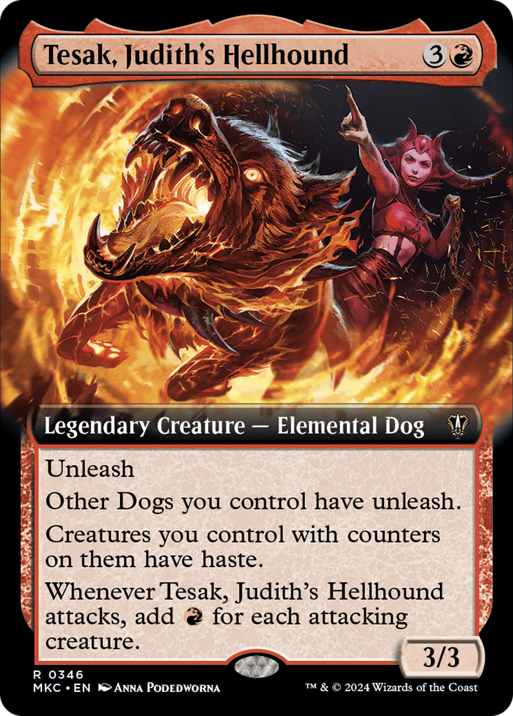 Tesak, Judith's Hellhound (Extended Art) [Murders at Karlov Manor Commander] | Cracking-Singles