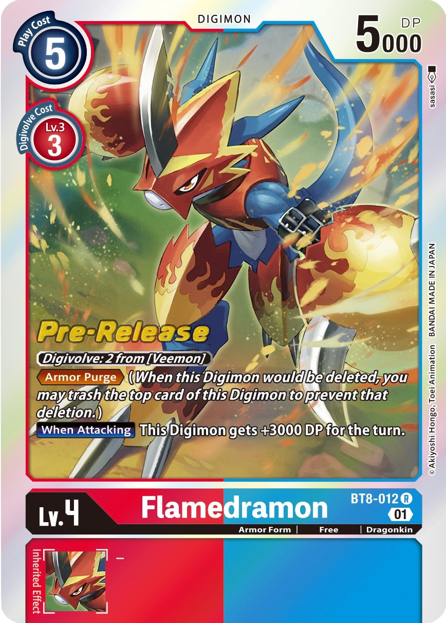 Flamedramon [BT8-012] [New Awakening Pre-Release Cards] | Cracking-Singles