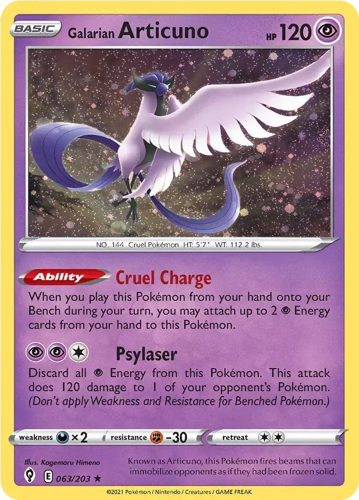 Galarian Articuno (063/203) (Cosmos Holo) [Sword & Shield: Evolving Skies] | Cracking-Singles