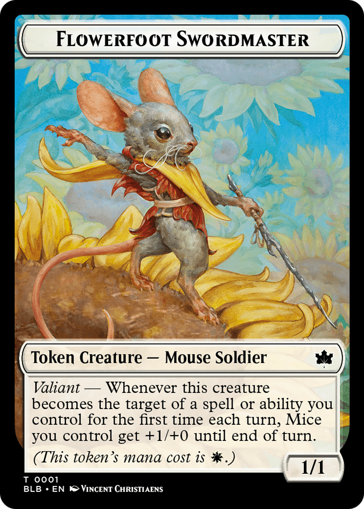 Rabbit // Flowerfoot Swordmaster Double-Sided Token [Bloomburrow Tokens] | Cracking-Singles