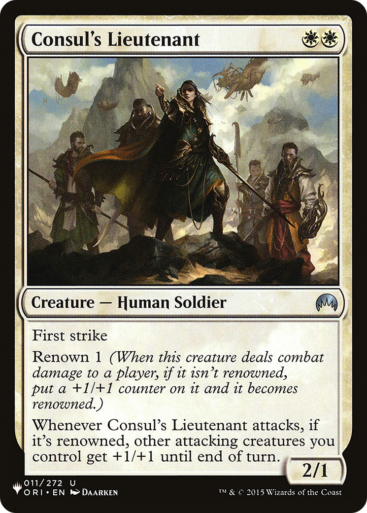 Consul's Lieutenant [The List] | Cracking-Singles