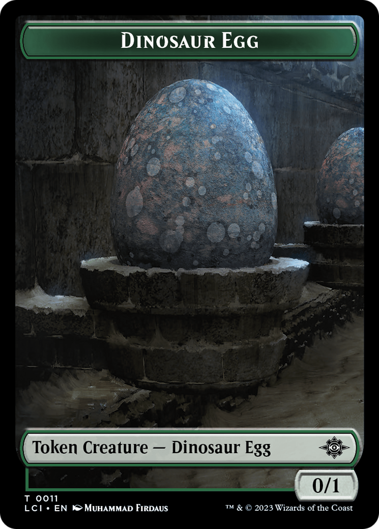 Dinosaur Egg // Dinosaur (0010) Double-Sided Token [The Lost Caverns of Ixalan Tokens] | Cracking-Singles