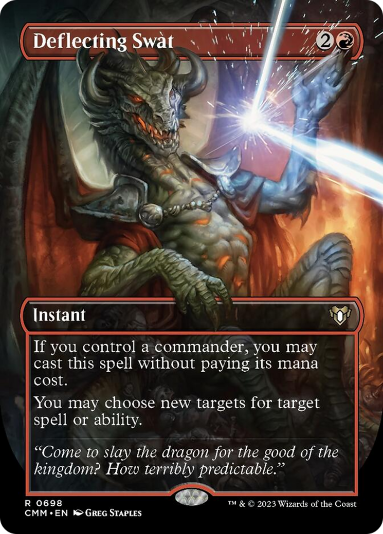 Deflecting Swat (Borderless Alternate Art) [Commander Masters] | Cracking-Singles