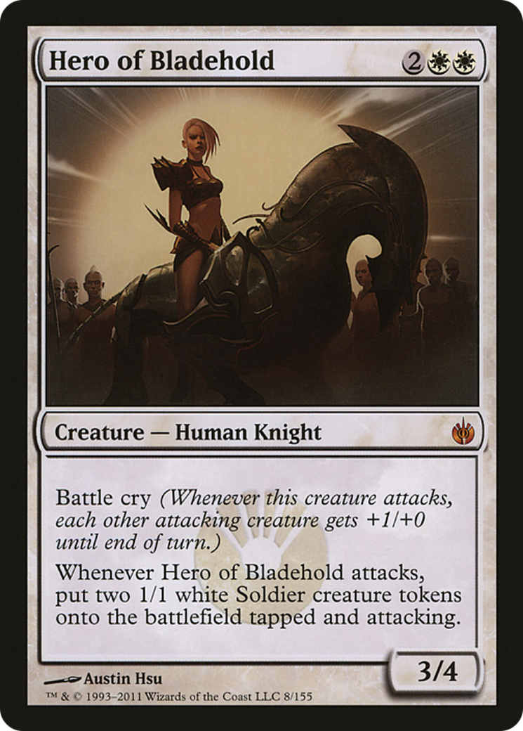 Hero of Bladehold (Mirrodin Besieged) (Oversized) [Oversize Cards] | Cracking-Singles