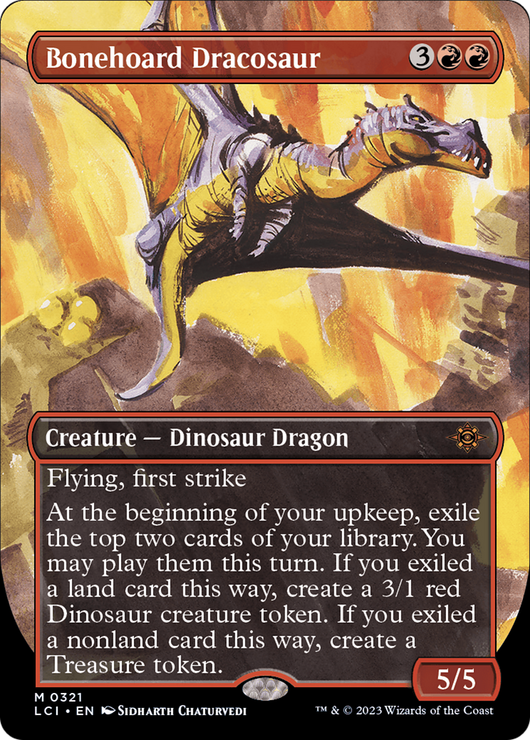 Bonehoard Dracosaur (Borderless) [The Lost Caverns of Ixalan] | Cracking-Singles