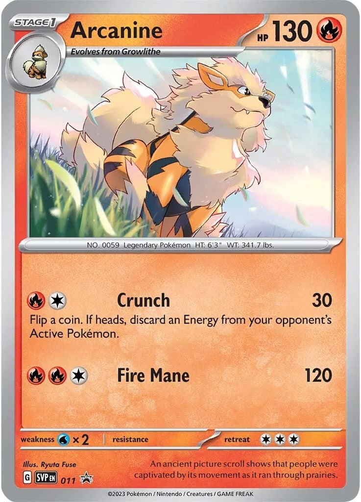 Arcanine (011) [Scarlet & Violet: Black Star Promos] | Cracking-Singles