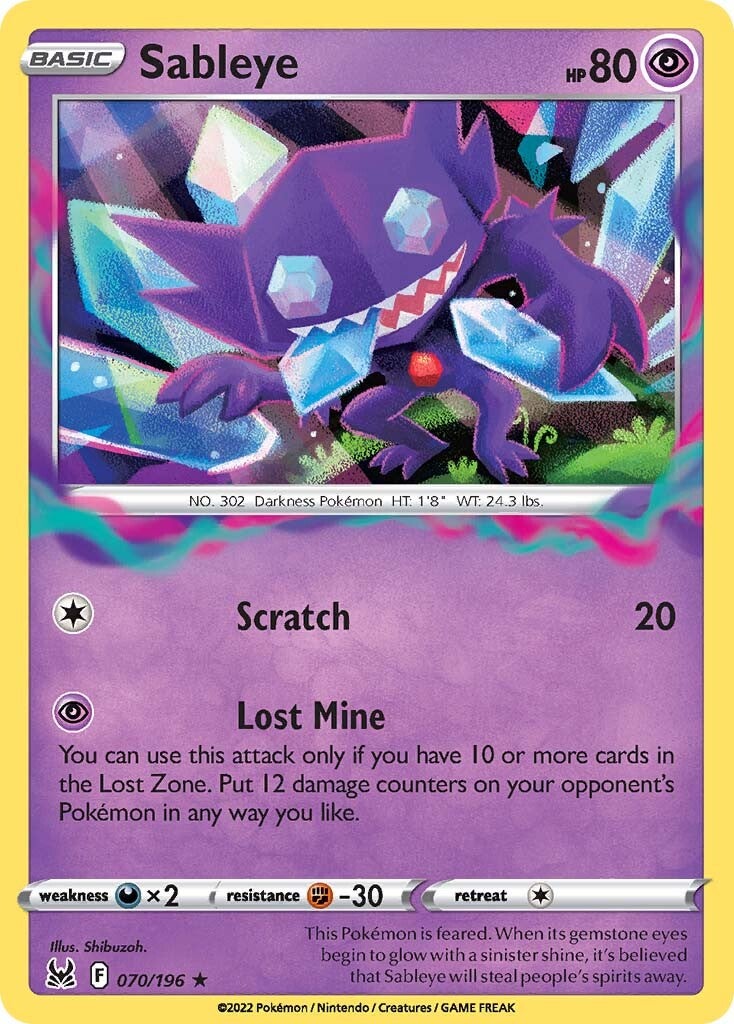 Sableye (070/196) [Sword & Shield: Lost Origin] | Cracking-Singles