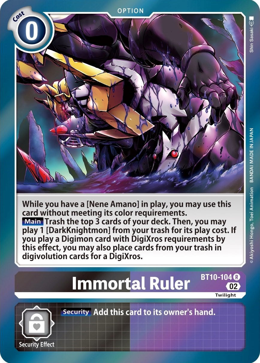 Immortal Ruler [BT10-104] [Xros Encounter] | Cracking-Singles