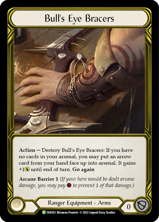 Bull's Eye Bracers (Golden) [FAB102] (Promo)  Cold Foil | Cracking-Singles