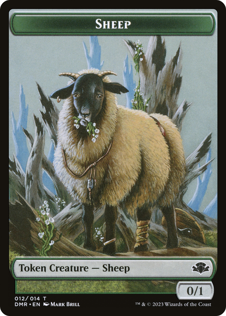 Sheep Token [Dominaria Remastered Tokens] | Cracking-Singles