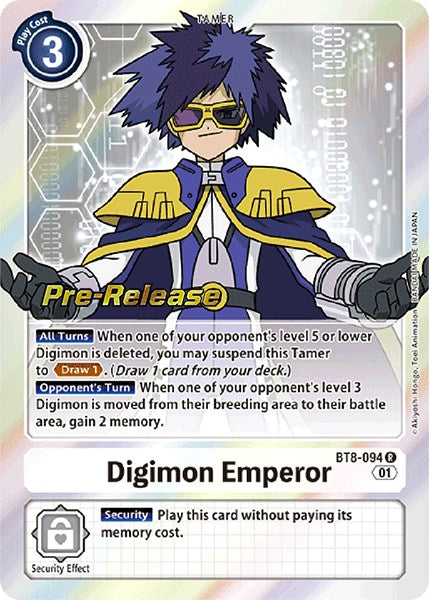 Digimon Emperor [BT8-094] [New Awakening Pre-Release Promos] | Cracking-Singles