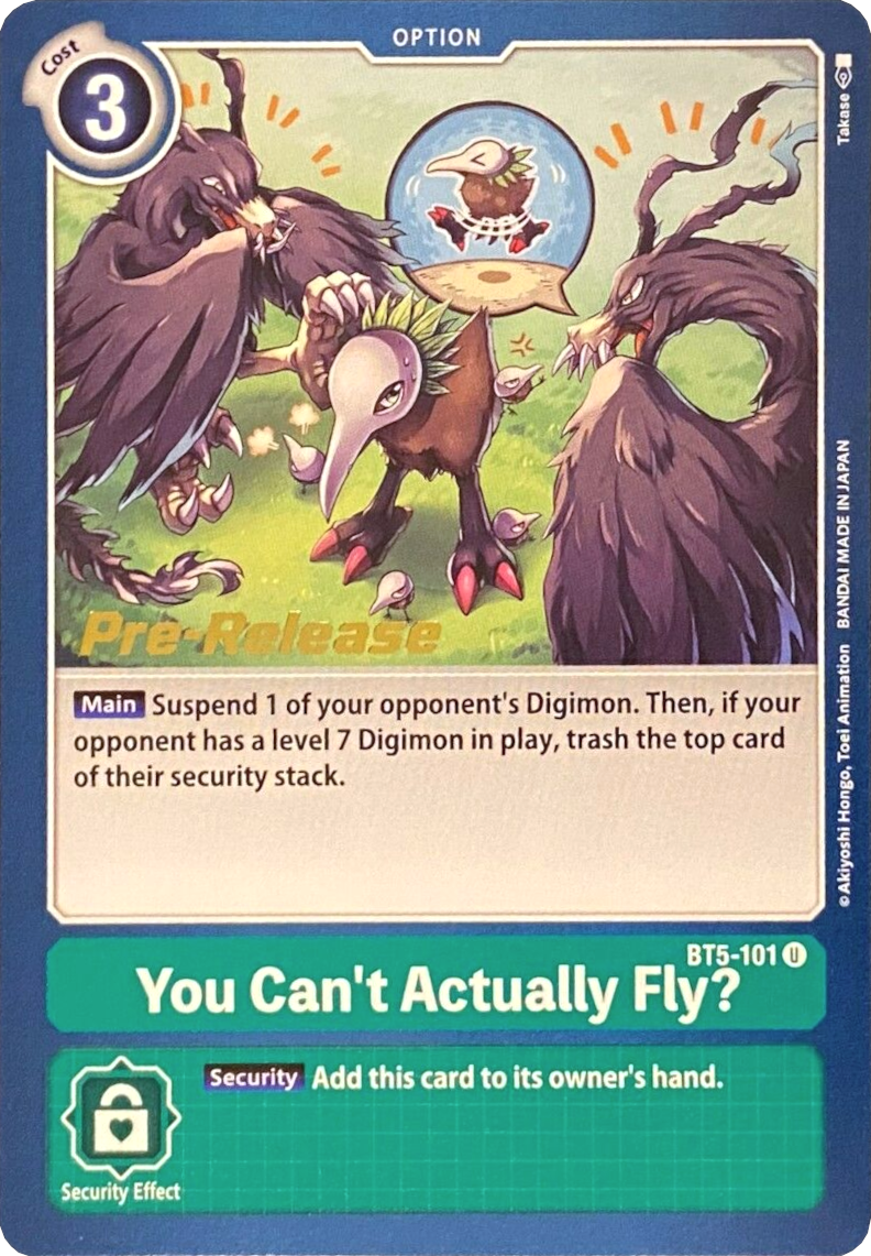 You Can't Actually Fly? [BT5-101] [Battle of Omni Pre-Release Promos] | Cracking-Singles