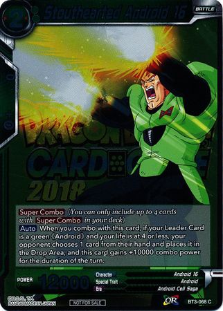 Stouthearted Android 16 (Metallic Foil) (Event Pack 2018) (BT3-068) [Promotion Cards] | Cracking-Singles