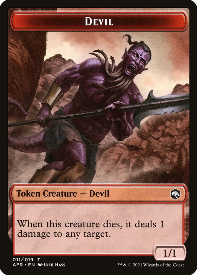 Devil // Icingdeath, Frost Tongue Double-Sided Token [Dungeons & Dragons: Adventures in the Forgotten Realms Tokens] | Cracking-Singles