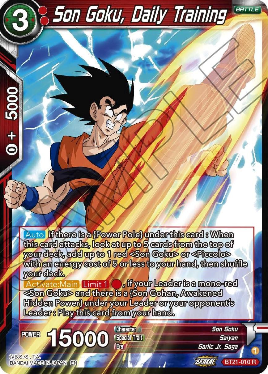 Son Goku, Daily Training (BT21-010) [Wild Resurgence] | Cracking-Singles