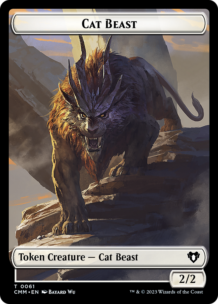 Cleric // Cat Beast Double-Sided Token [Commander Masters Tokens] | Cracking-Singles