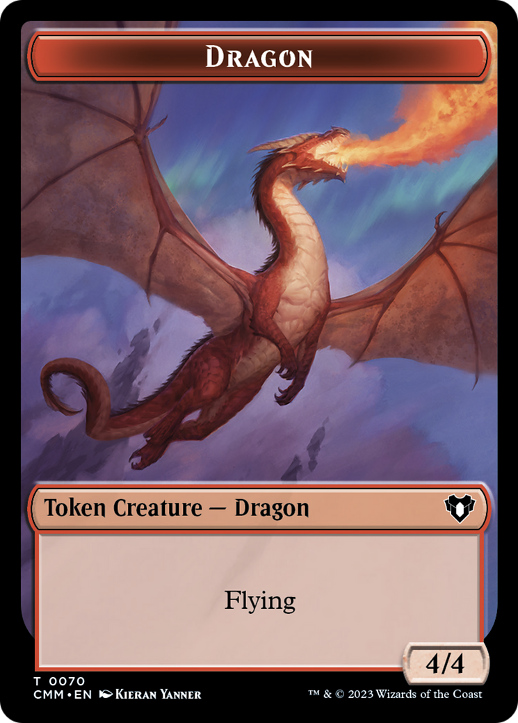 Dragon // Kor Ally Double-Sided Token [Commander Masters Tokens] | Cracking-Singles