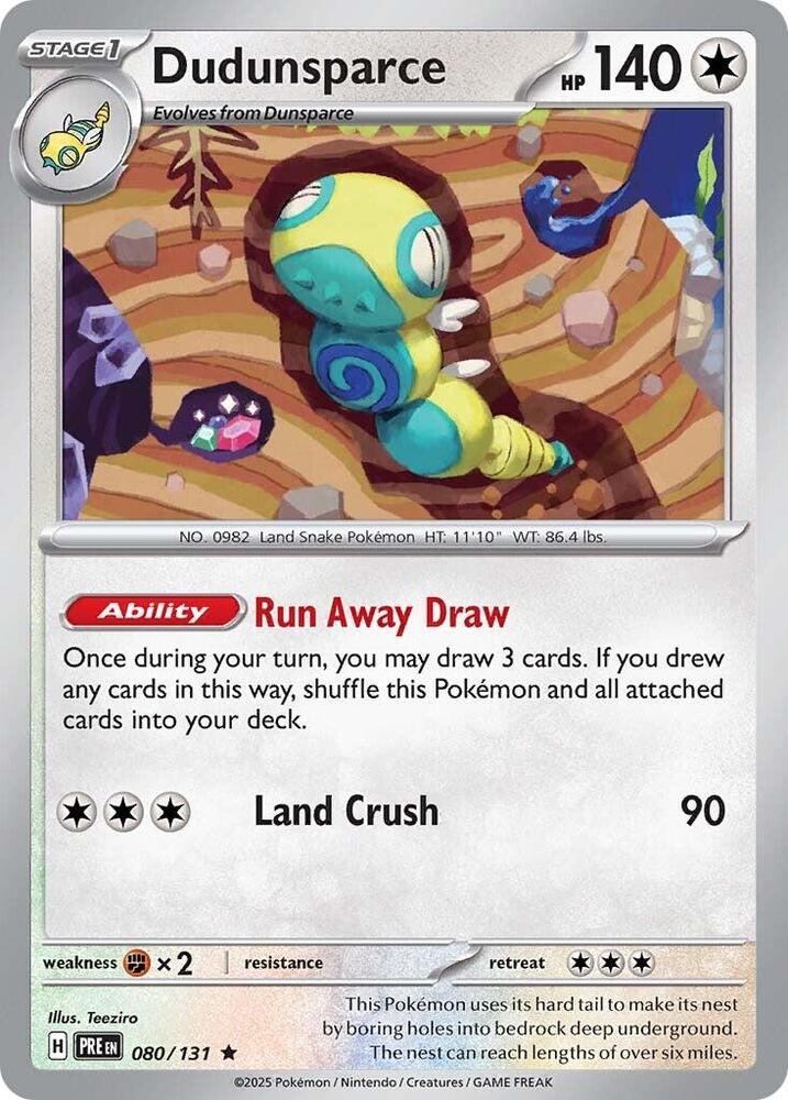 Dudunsparce (080/131) [Scarlet & Violet: Prismatic Evolutions] | Cracking-Singles