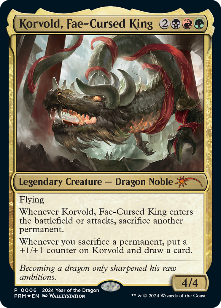 Korvold, Fae-Cursed King (Year of the Dragon 2024) [Standard Showdown Promos] | Cracking-Singles