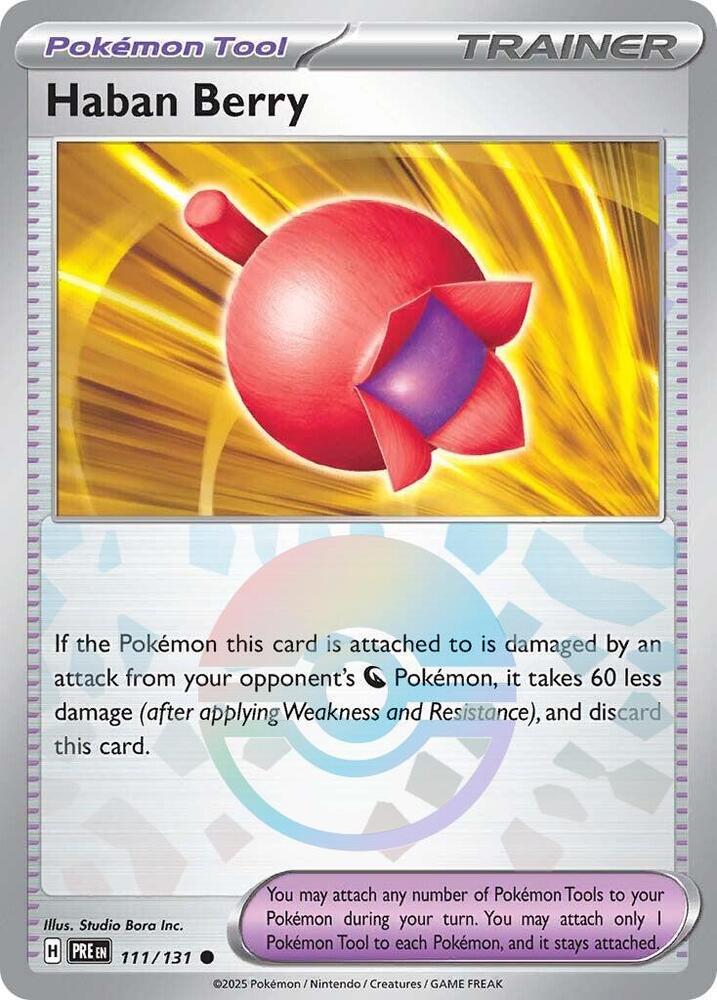 Haban Berry (111/131) (Poke Ball Pattern) [Scarlet & Violet: Prismatic Evolutions] | Cracking-Singles