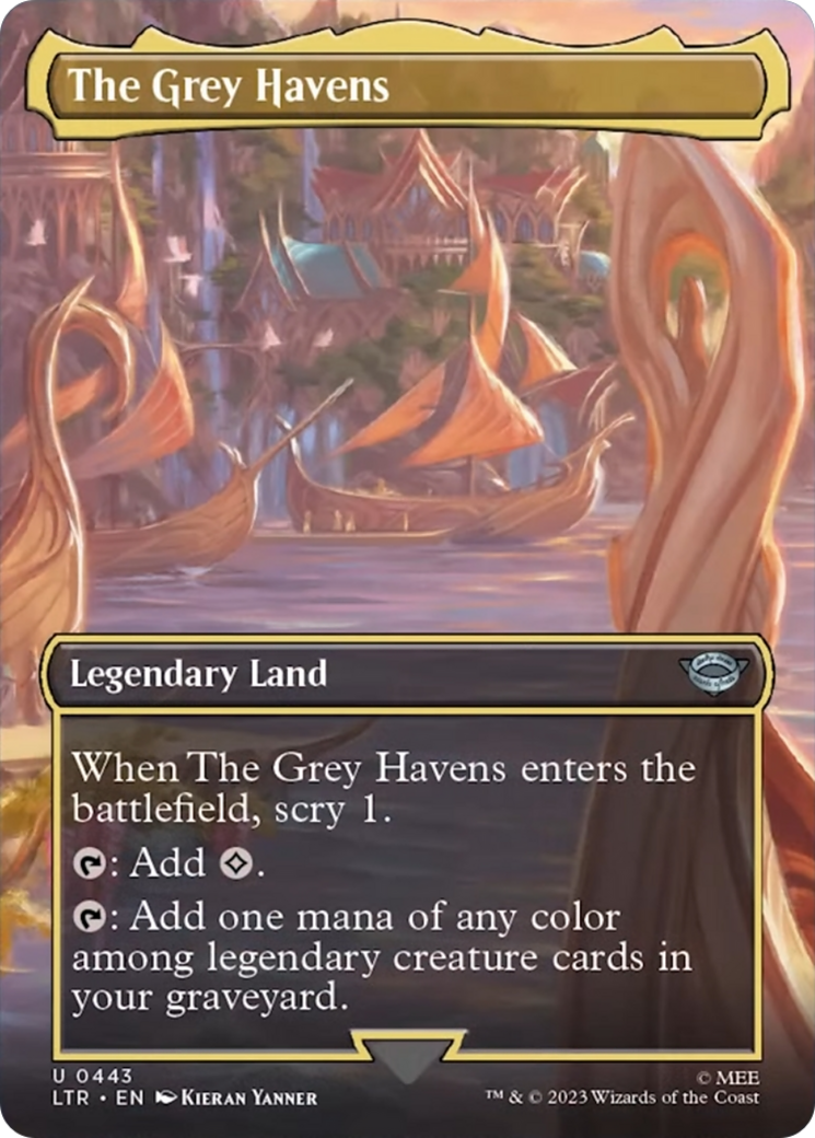 The Grey Havens (Borderless Alternate Art) [The Lord of the Rings: Tales of Middle-Earth] | Cracking-Singles