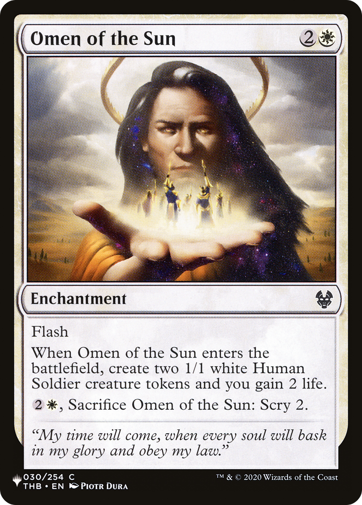 Omen of the Sun [The List Reprints] | Cracking-Singles