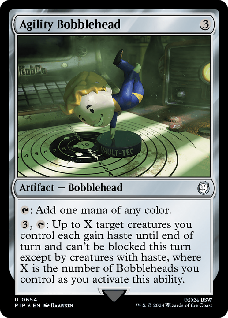 Agility Bobblehead (Surge Foil) [Fallout] | Cracking-Singles