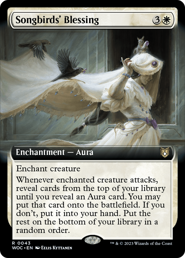 Songbirds' Blessing (Extended Art) [Wilds of Eldraine Commander] | Cracking-Singles