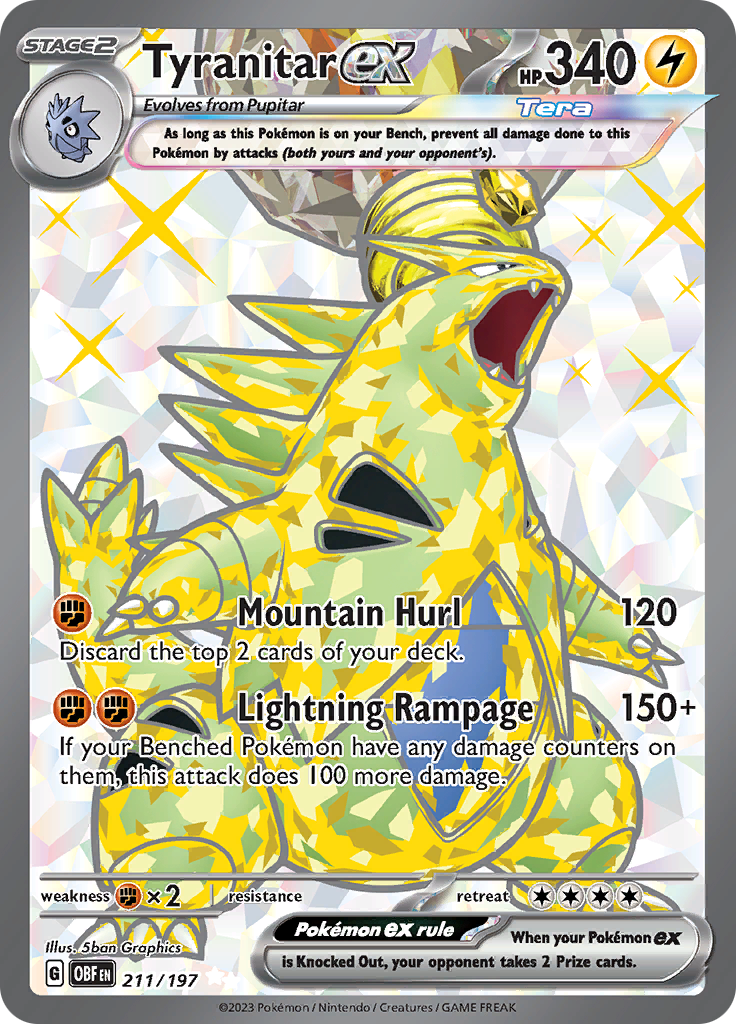 Tyranitar ex (211/197) [Scarlet & Violet: Obsidian Flames] | Cracking-Singles