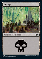 Swamp (485) (Foil Etched) [Modern Horizons 2] | Cracking-Singles