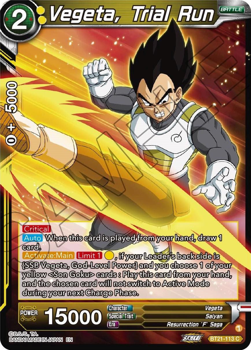 Vegeta, Trial Run (BT21-113) [Wild Resurgence] | Cracking-Singles