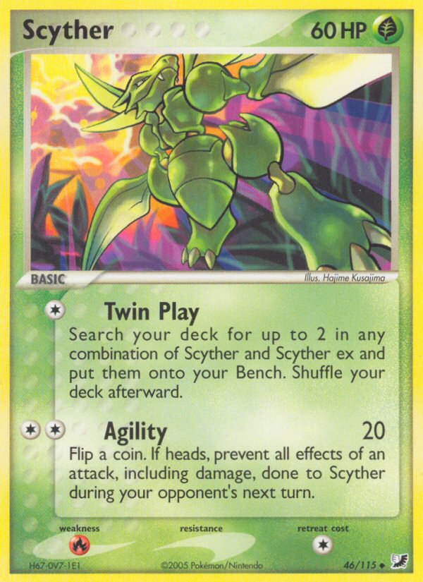 Scyther (46/115) [EX: Unseen Forces] | Cracking-Singles