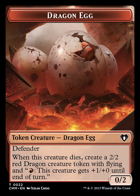 Treasure // Dragon Egg Double-Sided Token [Commander Masters Tokens] | Cracking-Singles