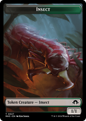 Zombie (Ripple Foil) // Insect (0027) Double-Sided Token [Modern Horizons 3 Tokens] | Cracking-Singles