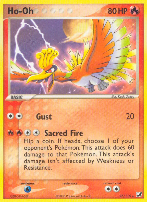 Ho-Oh (27/115) [EX: Unseen Forces] | Cracking-Singles