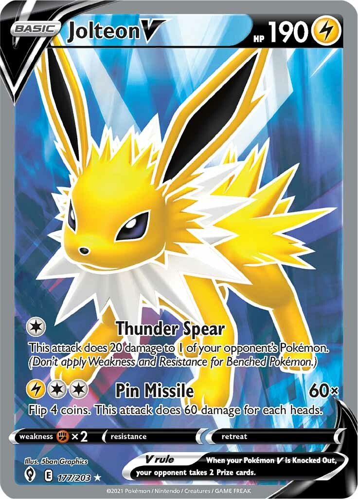 Jolteon V (177/203) [Sword & Shield: Evolving Skies] | Cracking-Singles