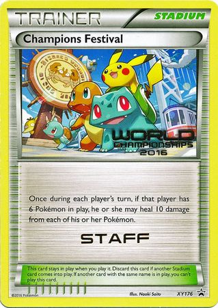 Champions Festival 2016 Staff (XY176) [XY: Black Star Promos] | Cracking-Singles