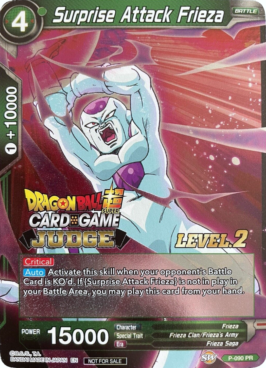 Surprise Attack Frieza (Level 2) (P-090) [Judge Promotion Cards] | Cracking-Singles