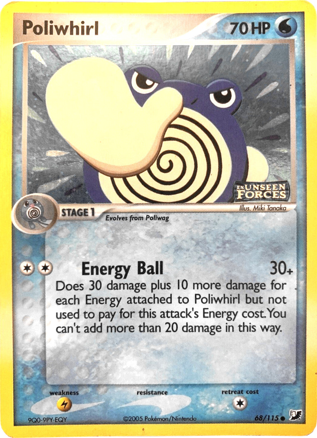 Poliwhirl (68/115) (Stamped) [EX: Unseen Forces] | Cracking-Singles